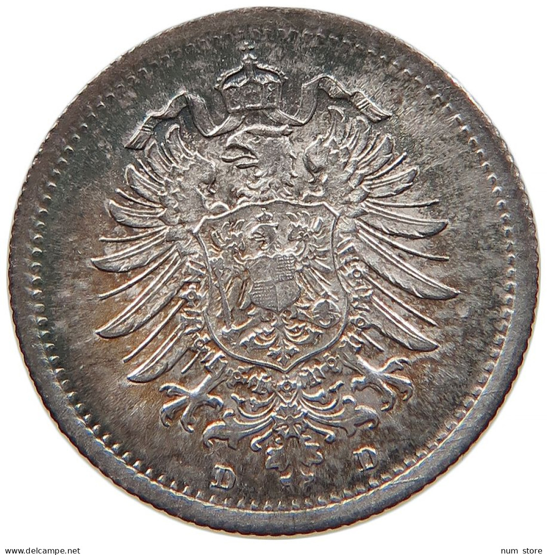 GERMANY EMPIRE 20 PFENNIG 1875 D #t030 0323 - 20 Pfennig