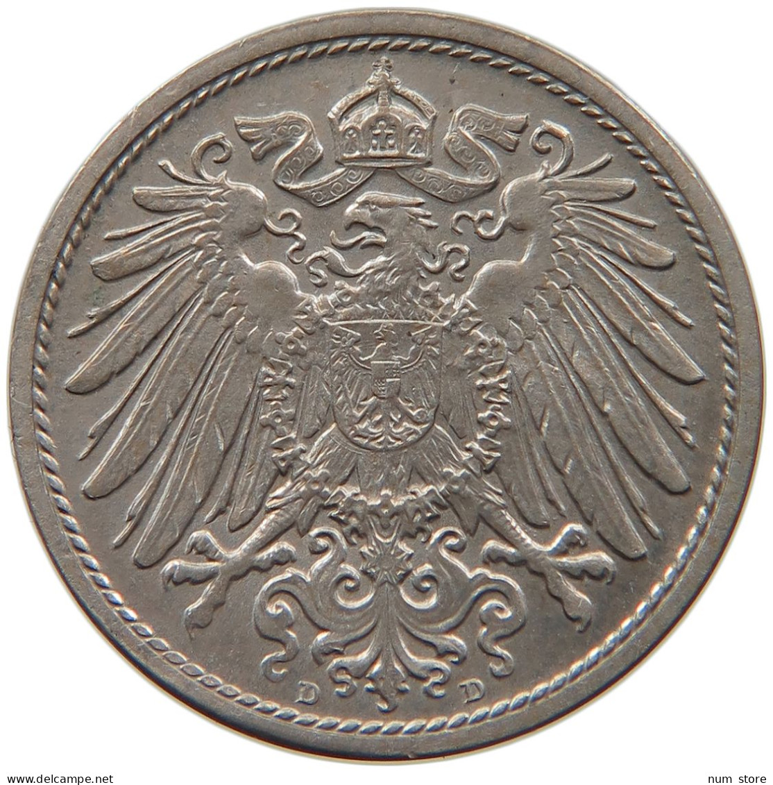 GERMANY EMPIRE 10 PFENNIG 1915 D #t030 0263 - 10 Pfennig