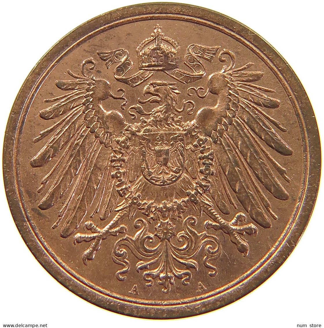 GERMANY EMPIRE 2 PFENNIG 1915 A #t030 0353 - 2 Pfennig