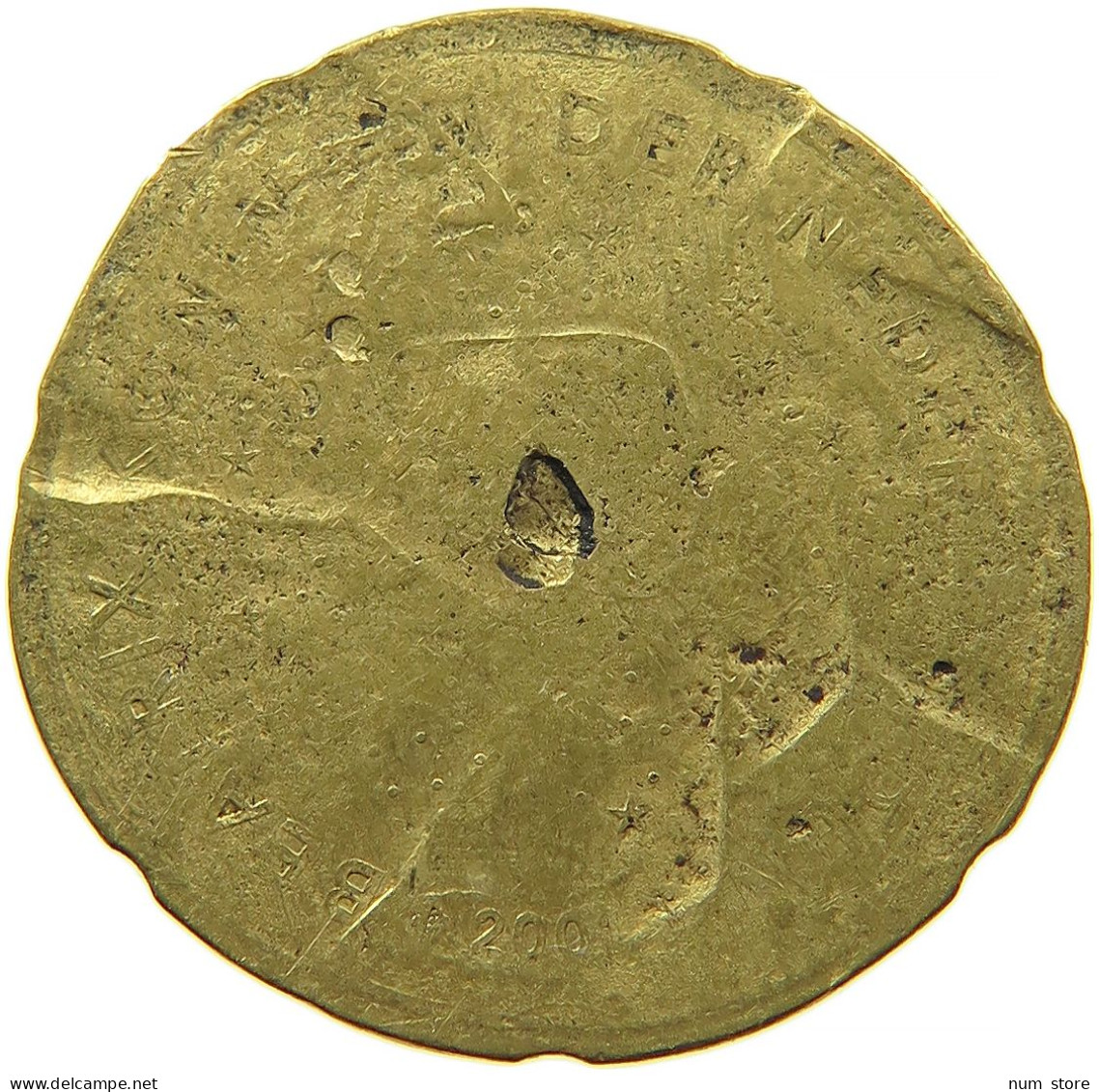 GERMANY BRD 20 CENTS 2002 FEHLPRÄGUNG #t030 0487 - Germania