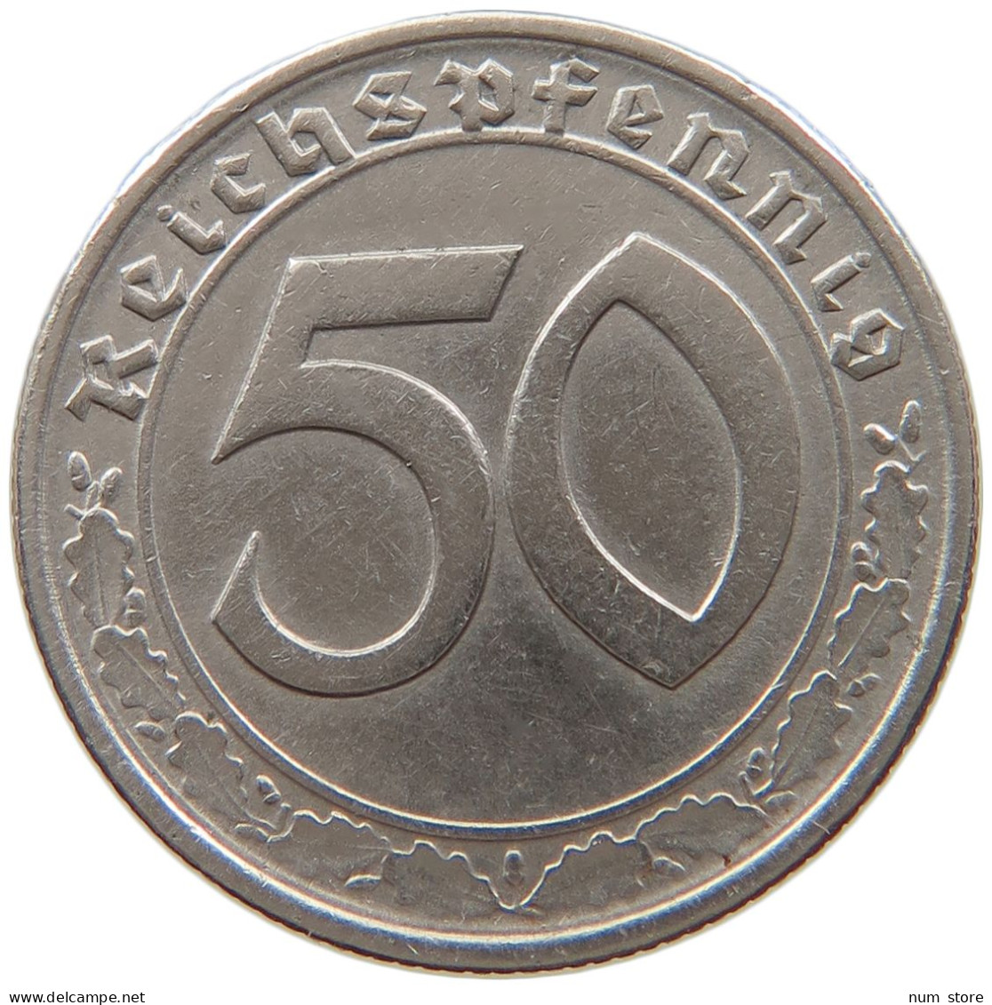 GERMANY 50 REICHSPFENNIG 1938 G #t030 0439 - 50 Reichspfennig