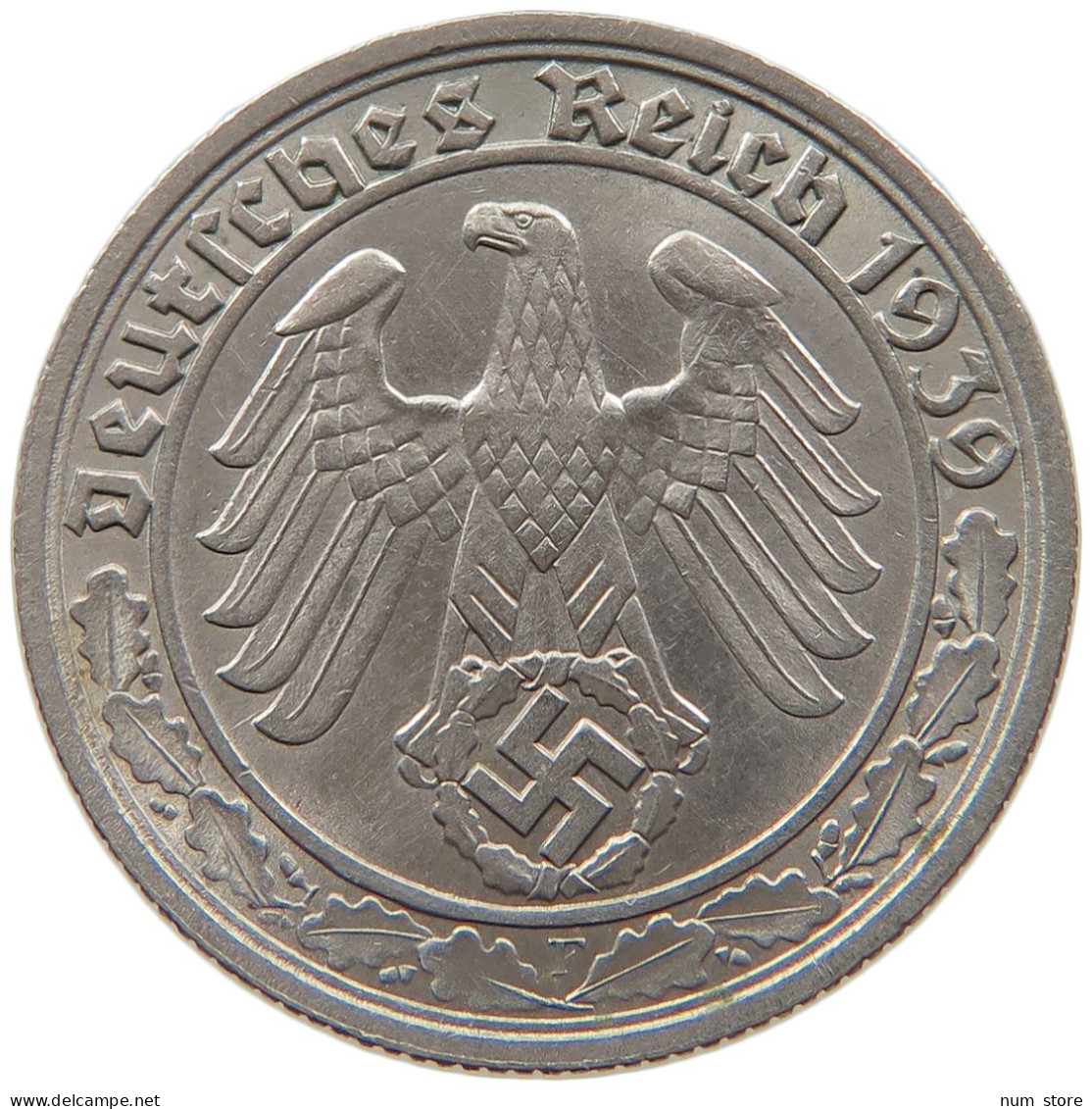 GERMANY 50 REICHSPFENNIG 1939 F #t030 0269 - 50 Reichspfennig