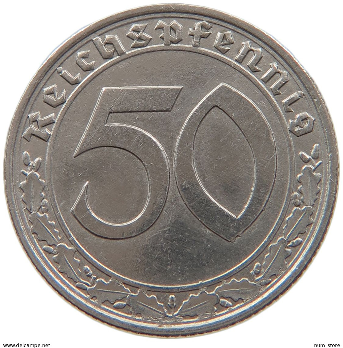 GERMANY 50 REICHSPFENNIG 1938 A #t030 0273 - 50 Reichspfennig