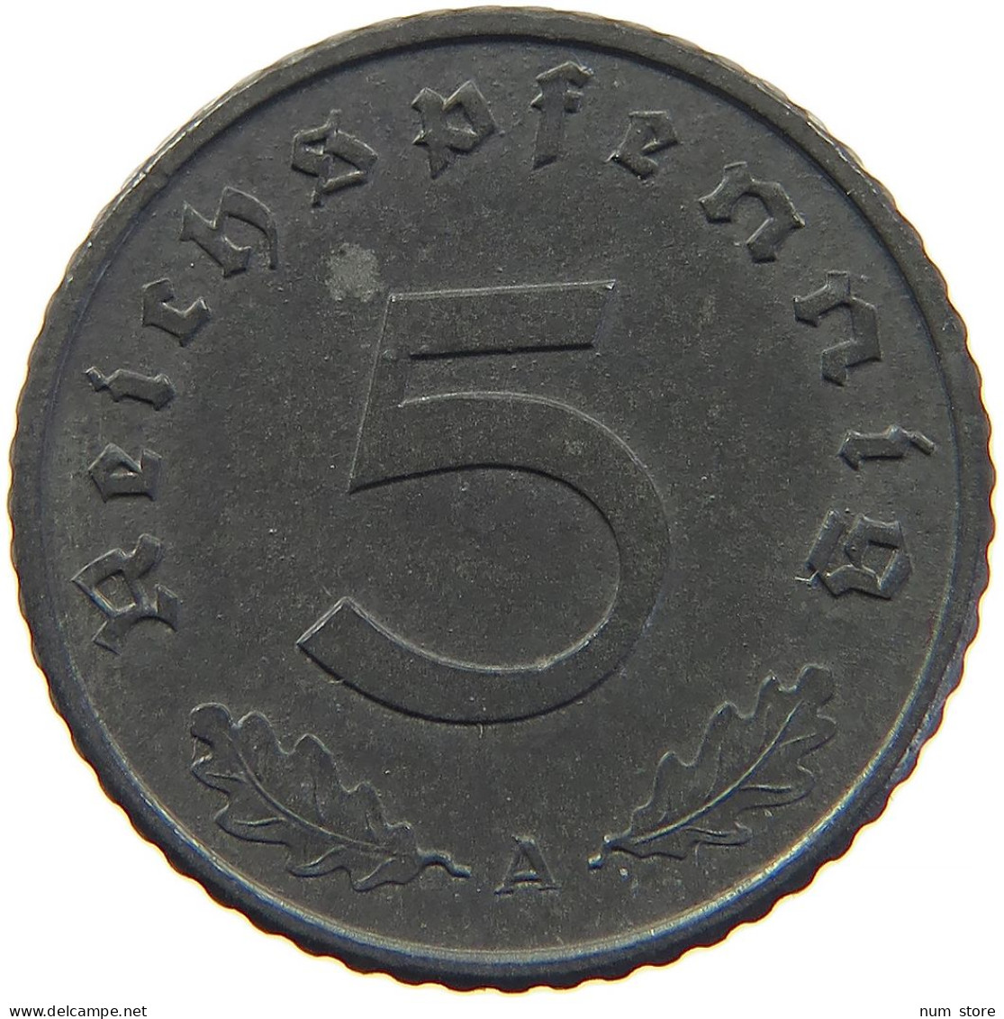 GERMANY 5 REICHSPFENNIG 1941 A #t030 0327 - 5 Reichspfennig