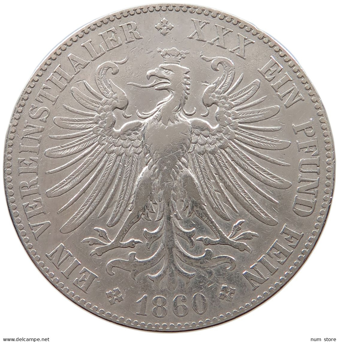 GERMAN STATES VEREINSTALER 1860 FRANKFURT #t028 0445 - Kleine Munten & Andere Onderverdelingen