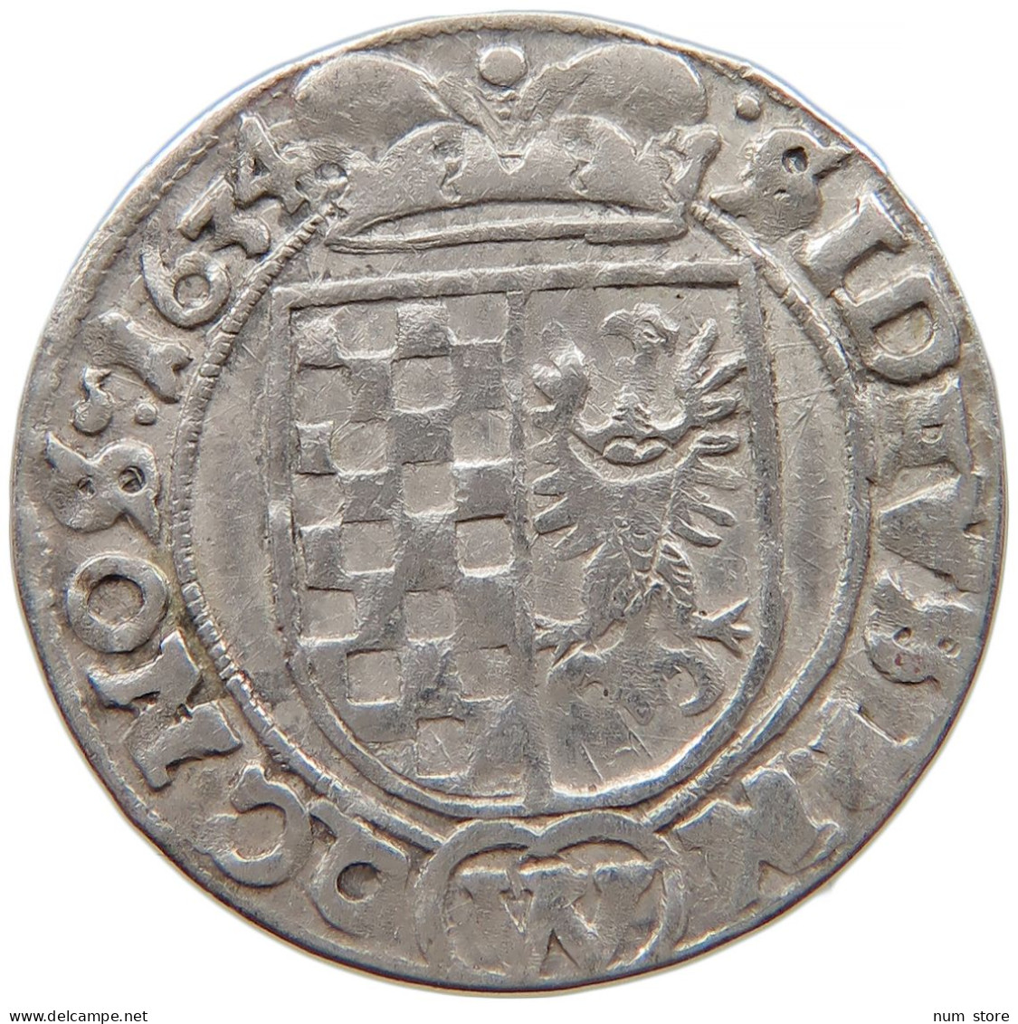 GERMAN STATES SCHLESIEN 3 KREUZER 1634 Der Oberste Lehensherr Evangelische Stände 1633 - 1635 #t031 0095 - Small Coins & Other Subdivisions