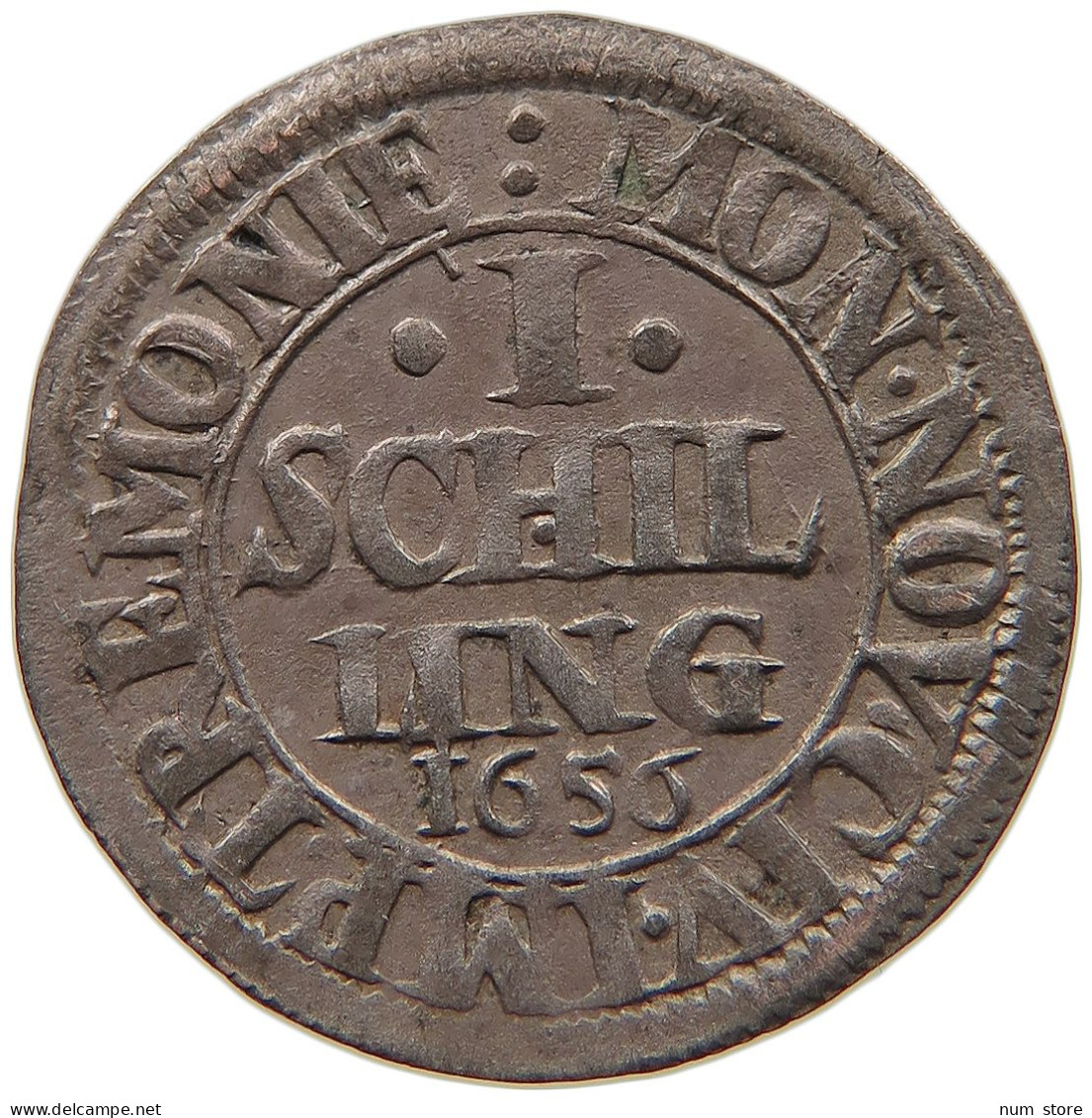 GERMAN STATES SCHILLING 1656 DORTMUND #t030 0401 - Petites Monnaies & Autres Subdivisions