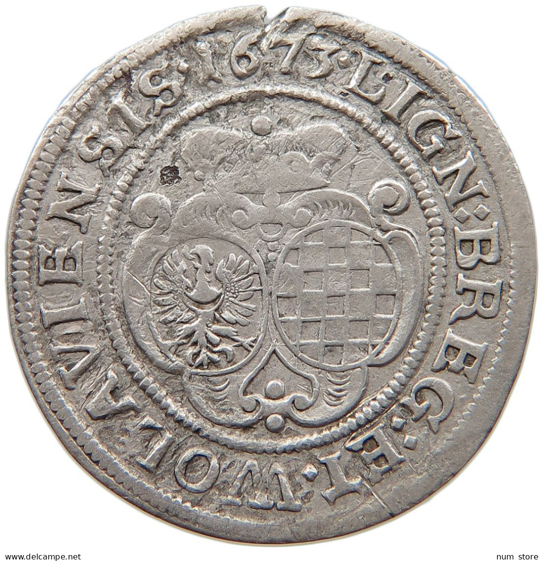 GERMAN STATES 6 KREUZER 1673 SCHLESIEN LIEGNITZ BRIEG Luise Von Anhalt, 1673-1680 #t030 0631 - Piccole Monete & Altre Suddivisioni