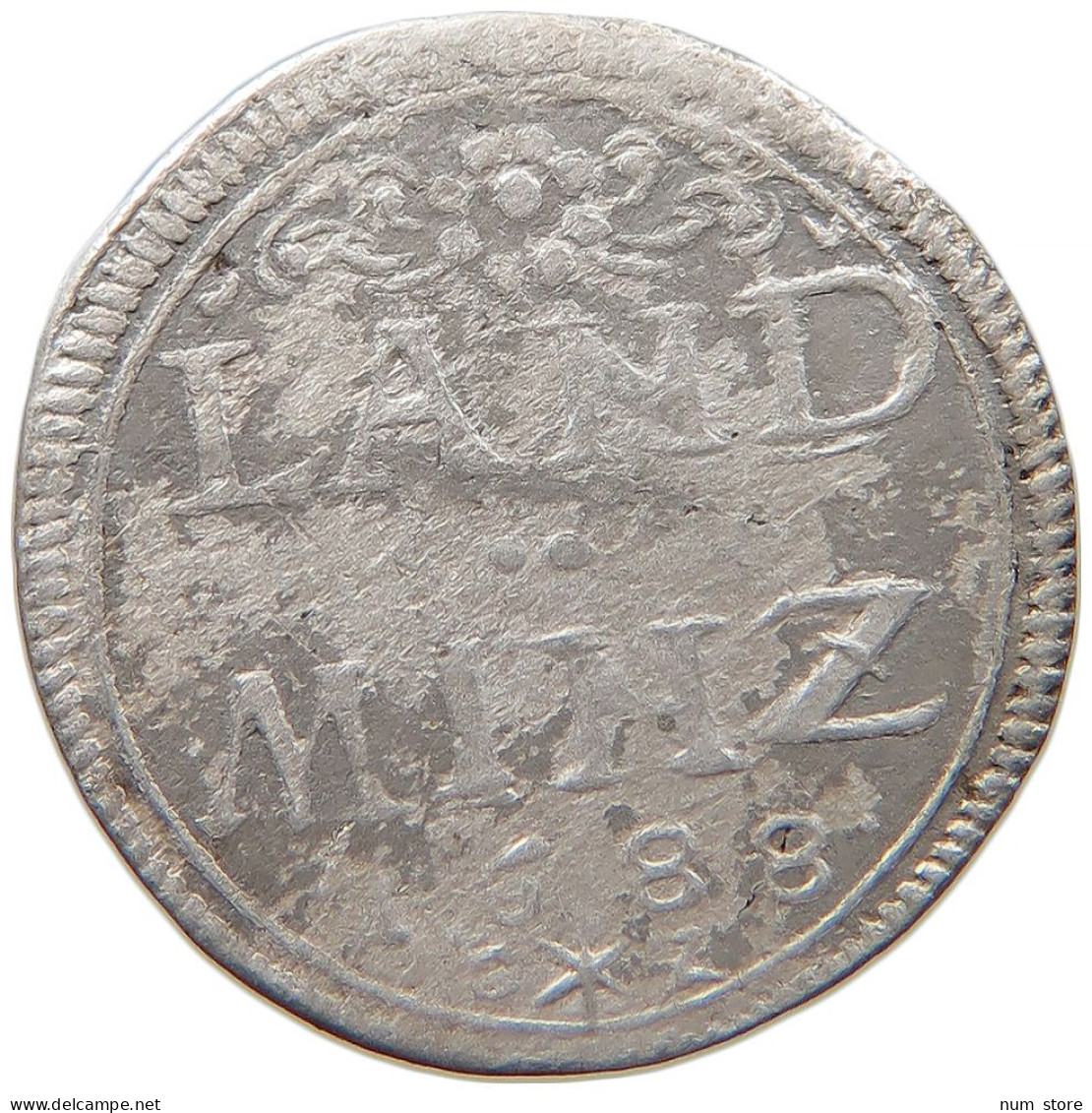 GERMAN STATES 10 PFENNIG LANDMÜNZE 1688 BAYERN #t030 0395 - Groschen & Andere Kleinmünzen