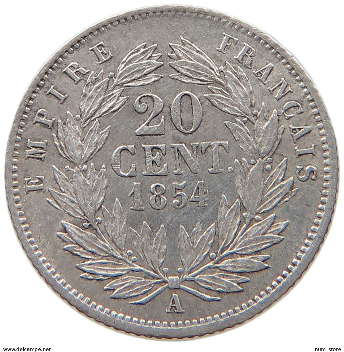 FRANCE 20 CENTIMES 1854 A Napoleon III. (1852-1870) #t030 0605 - 20 Centimes