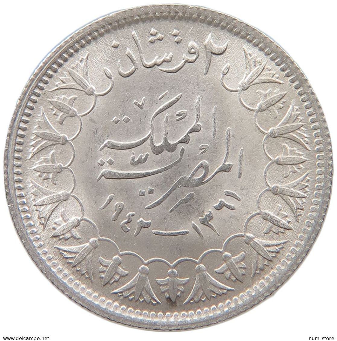 EGYPT 2 PIASTRES 1942 Farouk I. 1936-1952 #t030 0569 - Egipto