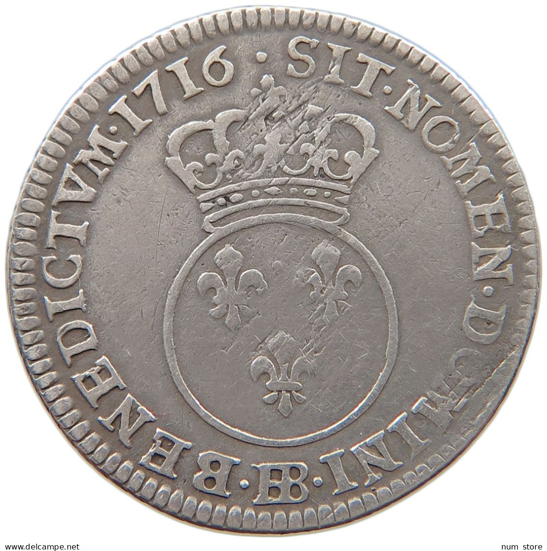 FRANCE 1/10 ECU 1716 BB LOUIS XV. 1715-1774 #t031 0137 - 1715-1774 Luis XV El Bien Amado