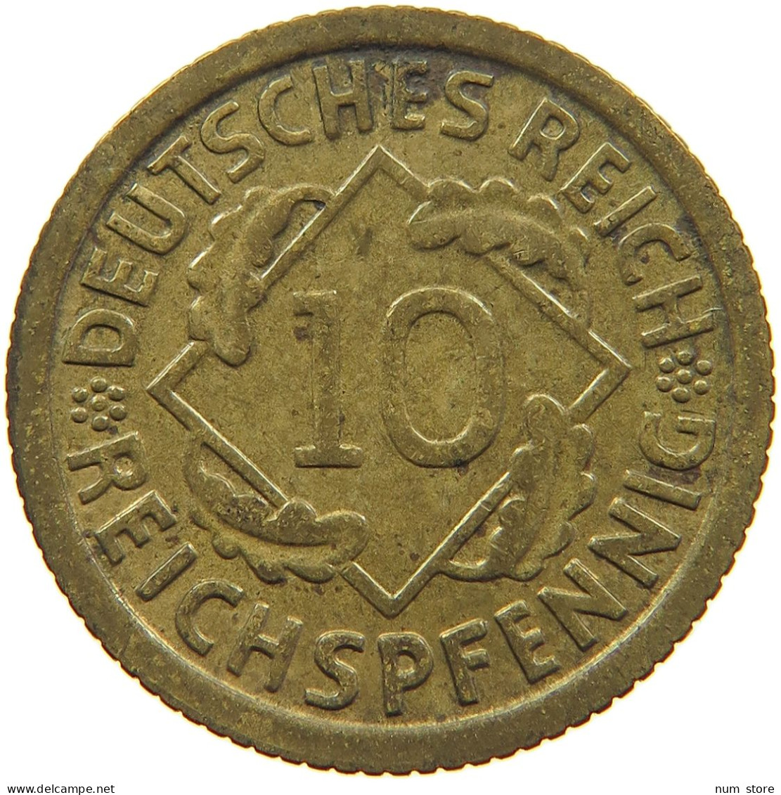 DRITTES REICH 10 REICHSPFENNIG 1934 F #t029 0333 - 10 Reichspfennig