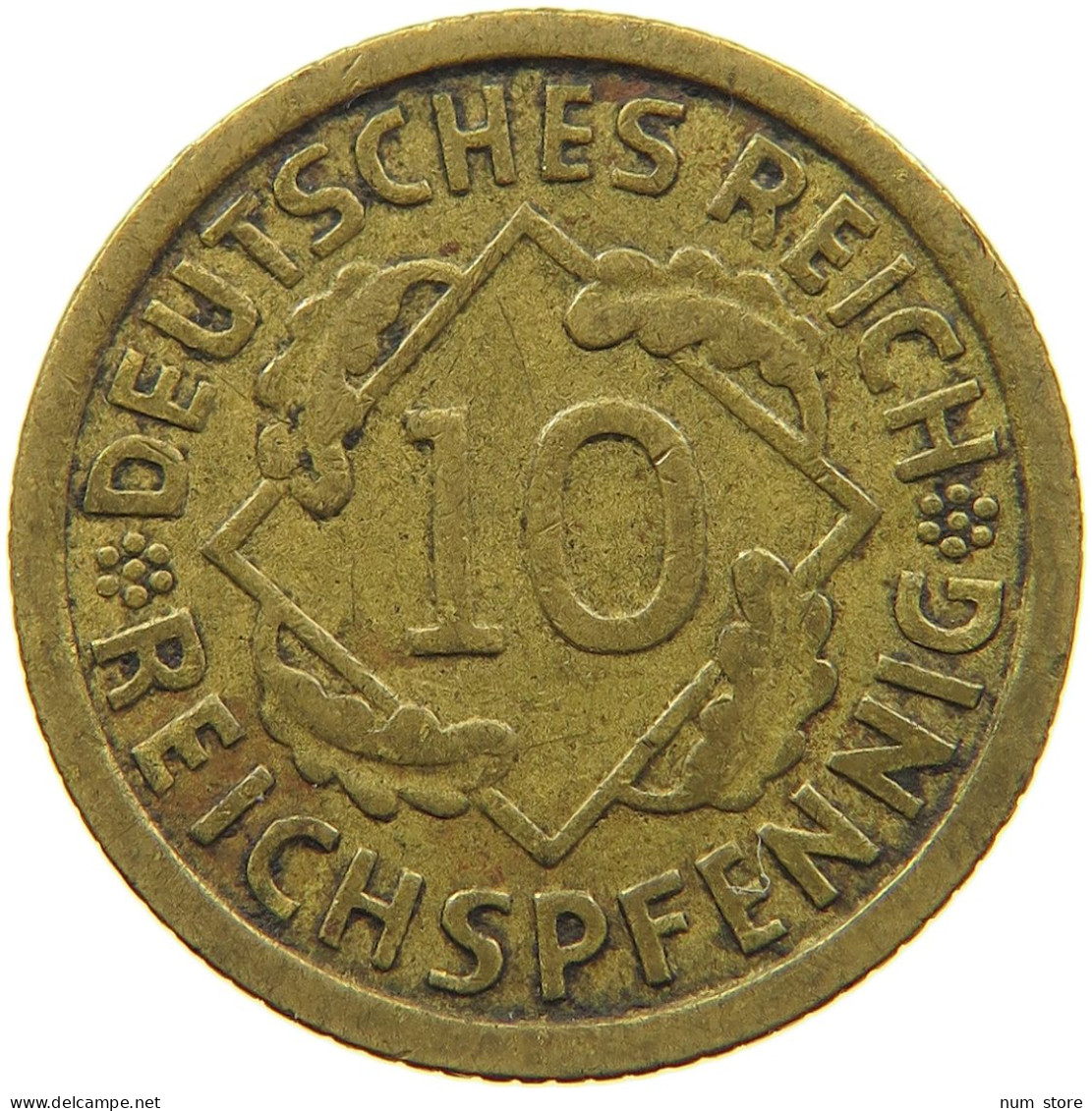 DRITTES REICH 10 REICHSPFENNIG 1934 G #t029 0325 - 10 Reichspfennig