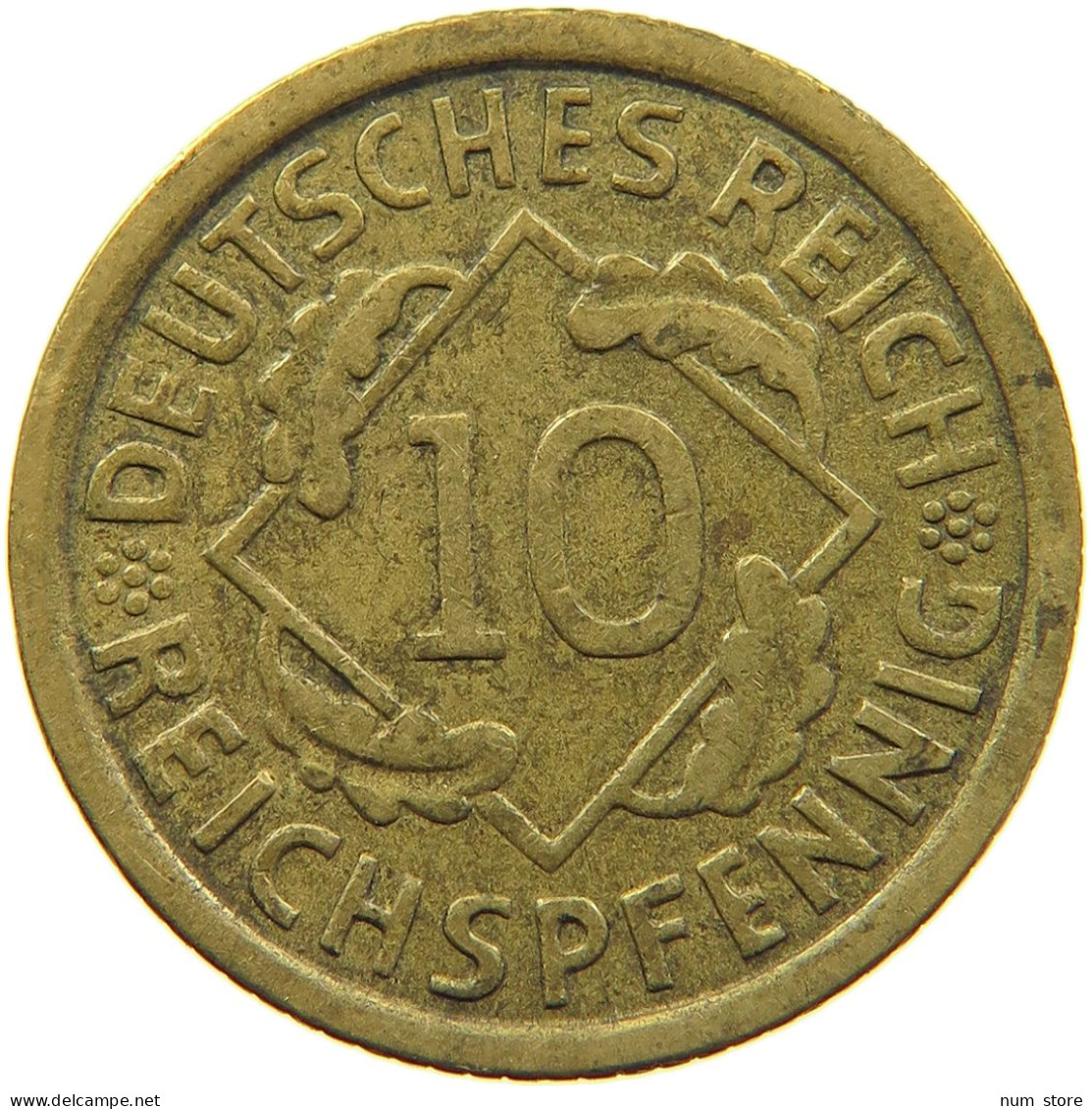 DRITTES REICH 10 REICHSPFENNIG 1934 E #t029 0329 - 10 Reichspfennig