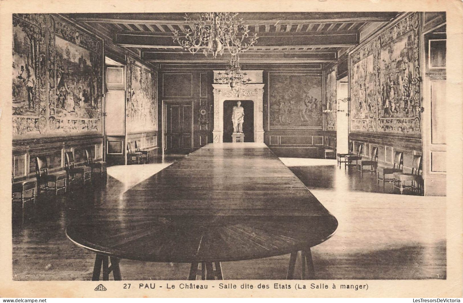 FRANCE - Pau - Le Château - Salle Dite Des Etats (La Salle à Manger) - Vue à L'intérieure - Carte Postale Ancienne - Pau