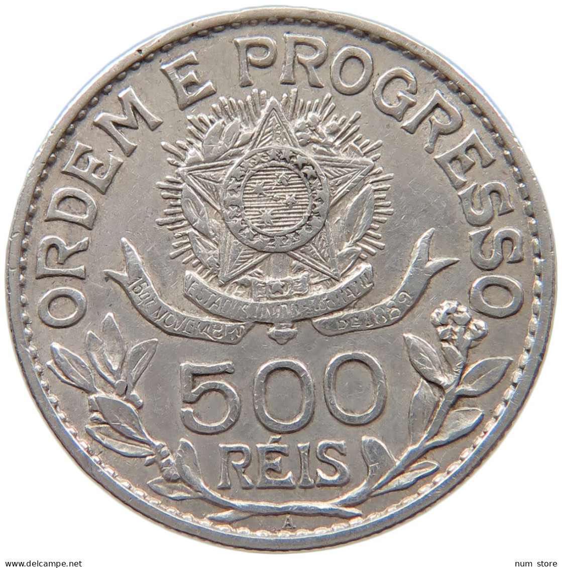 BRAZIL 500 REIS 1913 #t030 0549 - Brazilië