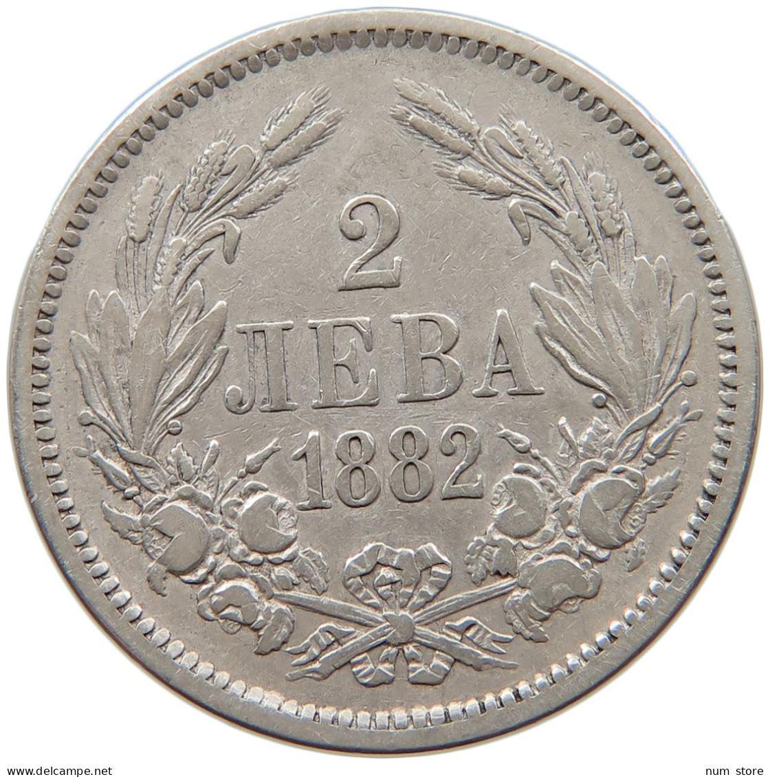 BULGARIA 2 LEVA 1882 #t028 0553 - Bulgarien