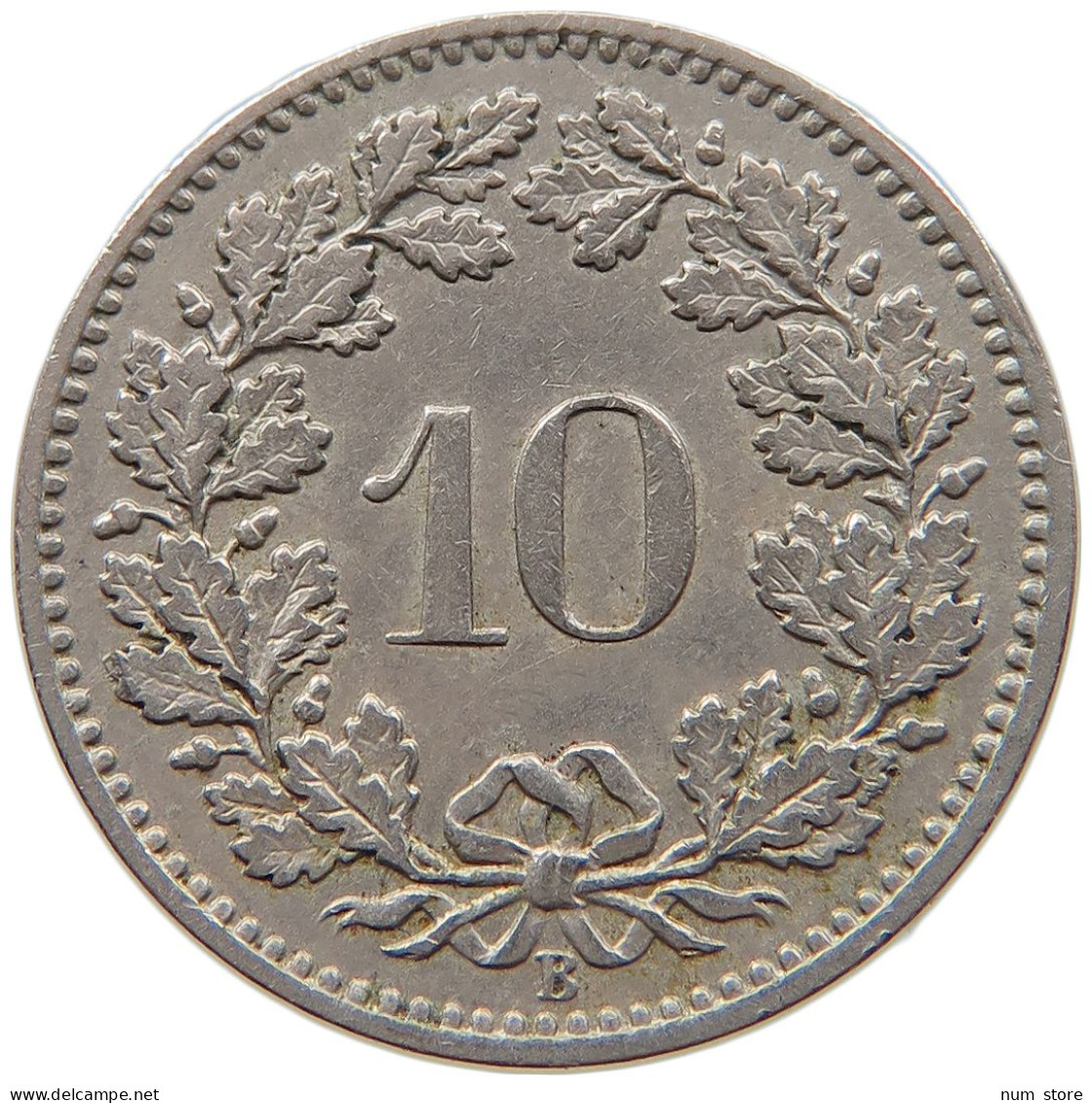 SWITZERLAND 10 RAPPEN 1885 #t031 0145 - 10 Rappen