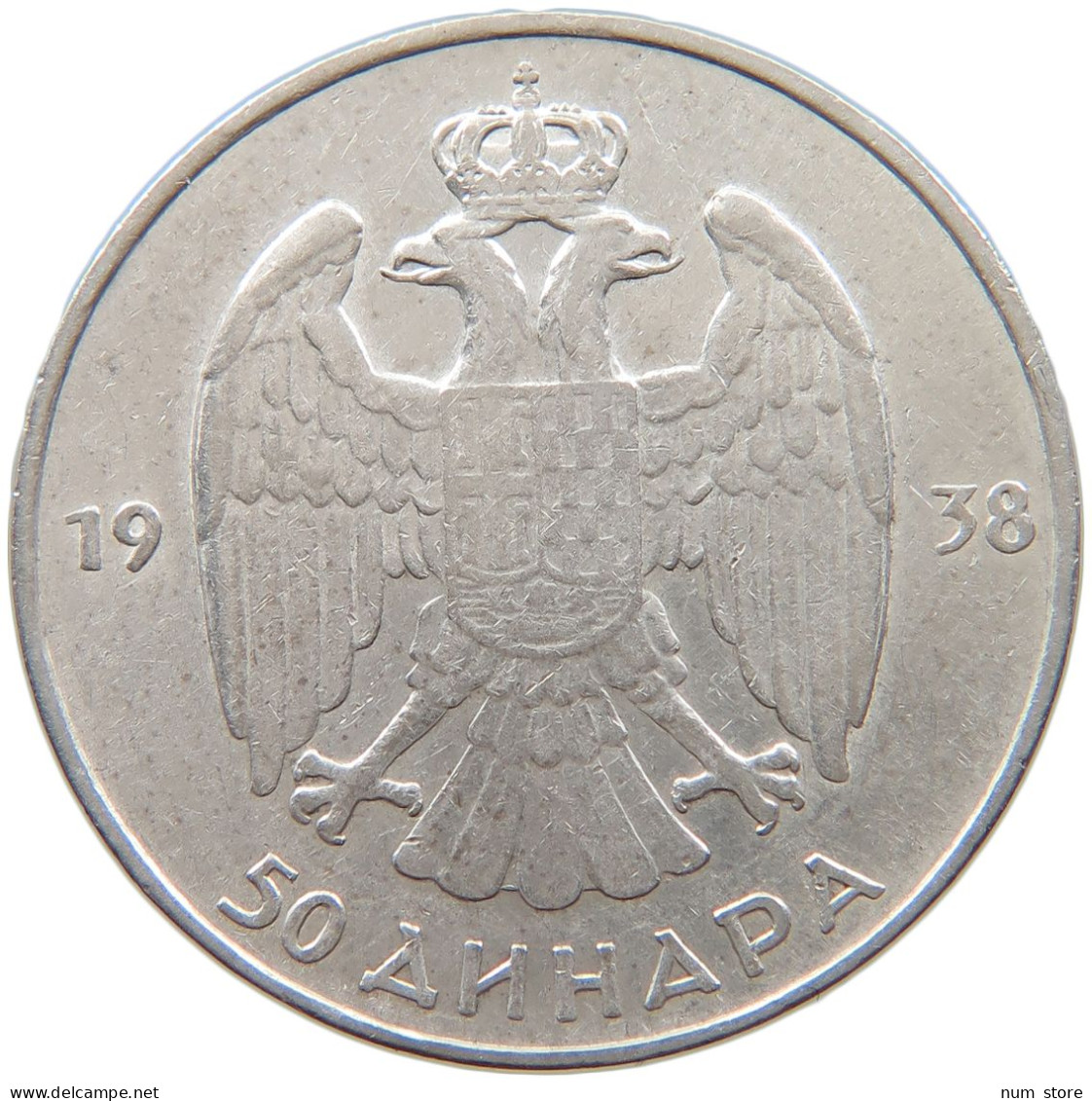 YUGOSLAVIA 50 DINARA 1938 Petar II. (1934-1945) #t028 0485 - Jugoslawien