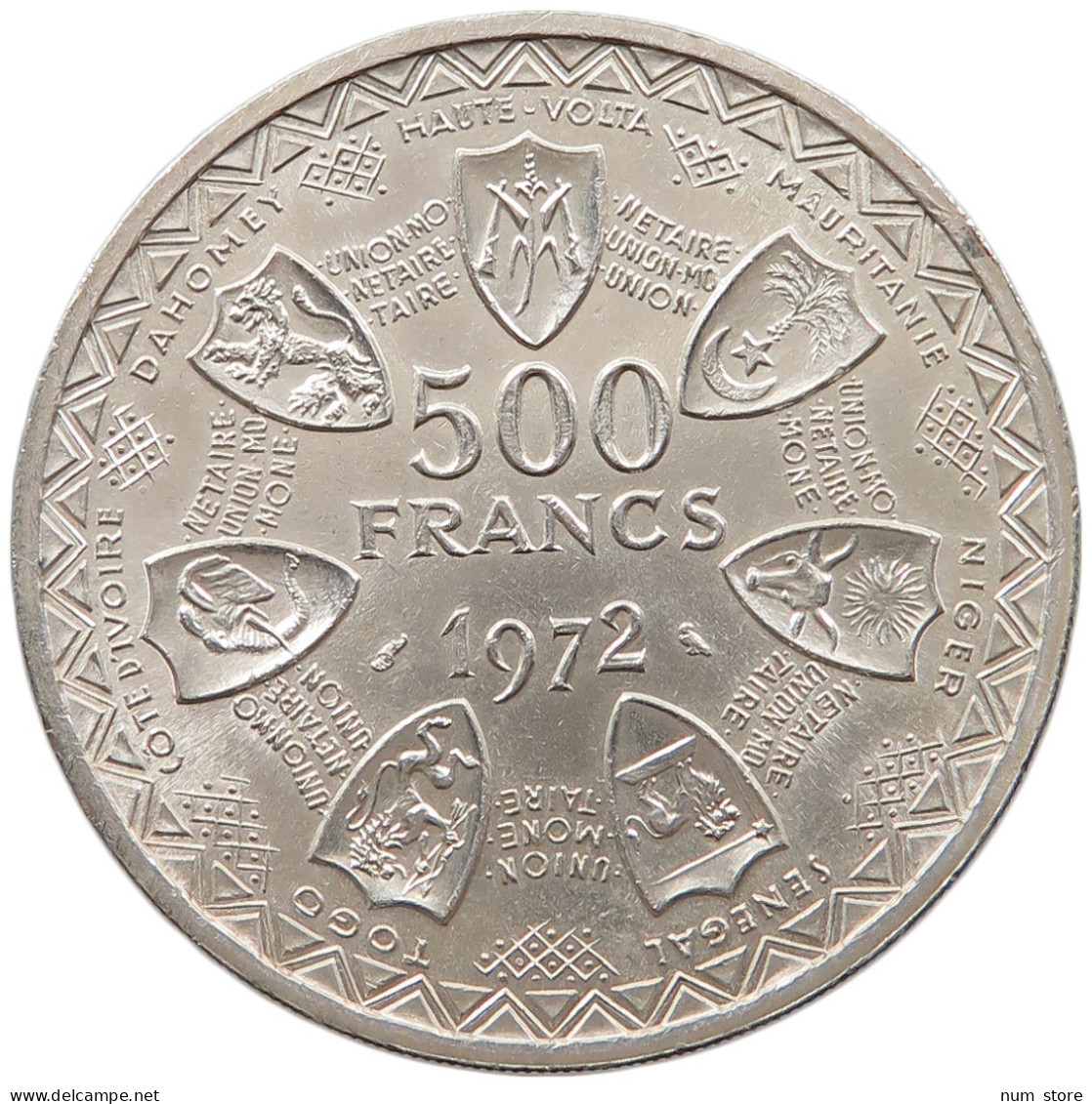 WEST AFRICAN STATES 500 FRANCS 1972 #t031 0037 - Altri – Africa