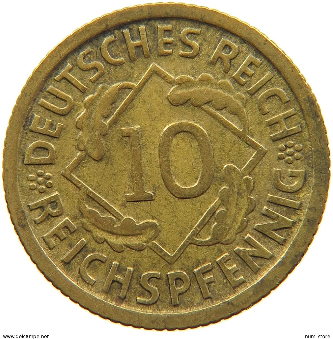 WEIMARER REPUBLIK 10 REICHSPFENNIG 1931 D #t029 0331 - 10 Renten- & 10 Reichspfennig