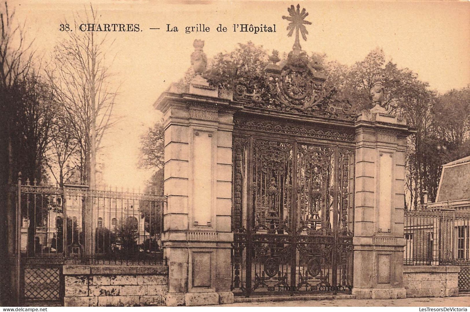 FRANCE - Chartres - La Grille De L'hôpital - Vue Générale - Face à L'entrée - Carte Postale Ancienne - Chartres