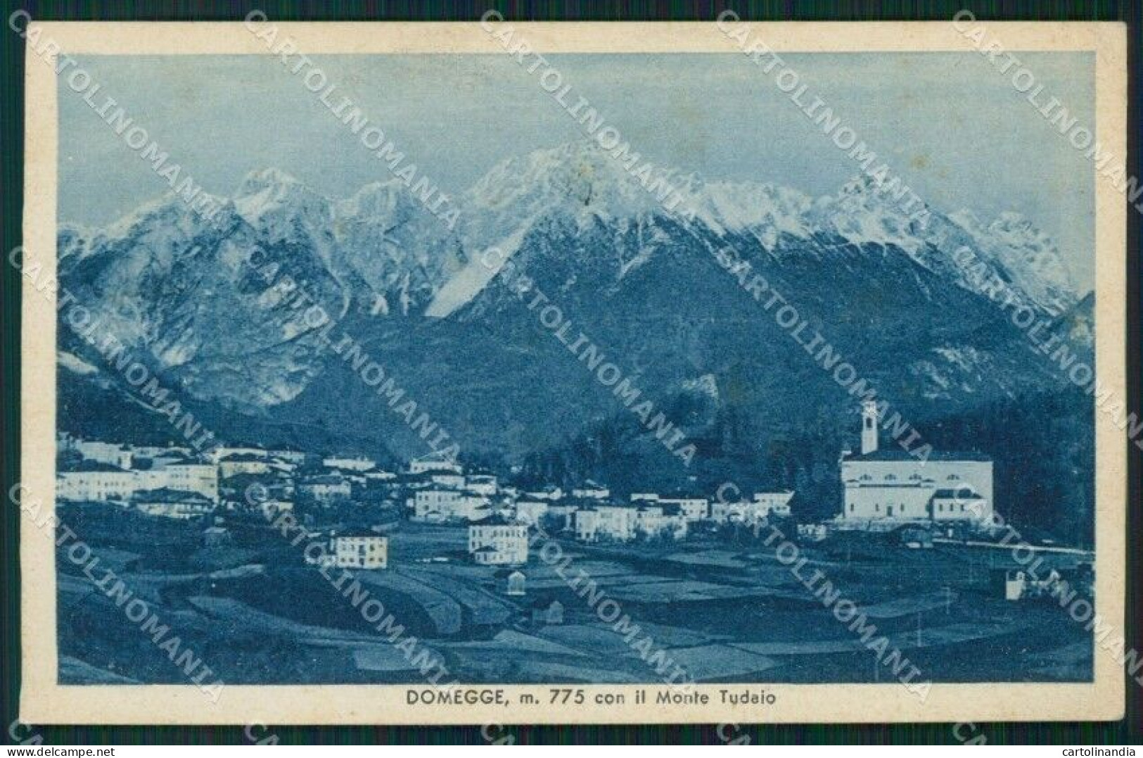 Belluno Domegge Monte Tudaio Cartolina VK0527 - Belluno