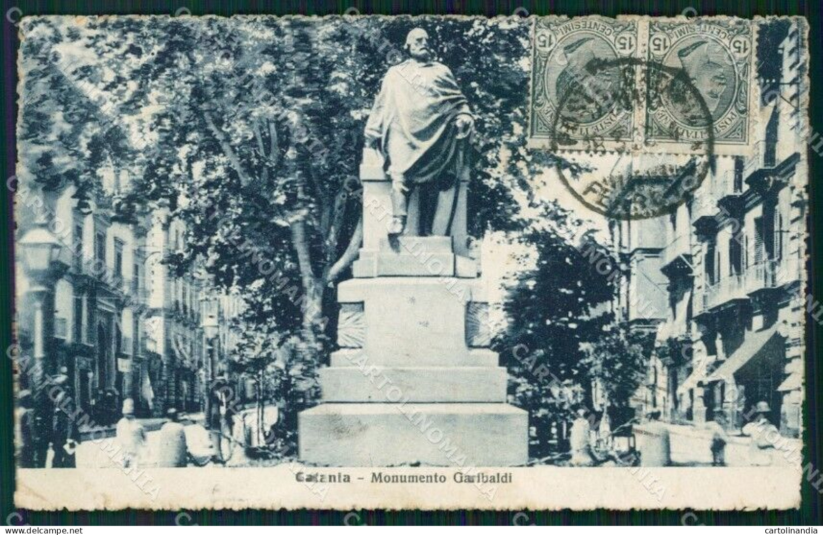 Catania Città Garibaldi PIEGHINA Cartolina VK0394 - Catania