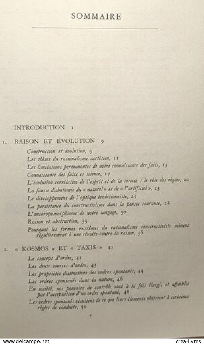 Droit Législation Et Liberté - T.1 Règles Et Ordre + T.2 Le Mirage De La Justice Sociale + T.3 L'ordre Publique D'un Peu - Recht