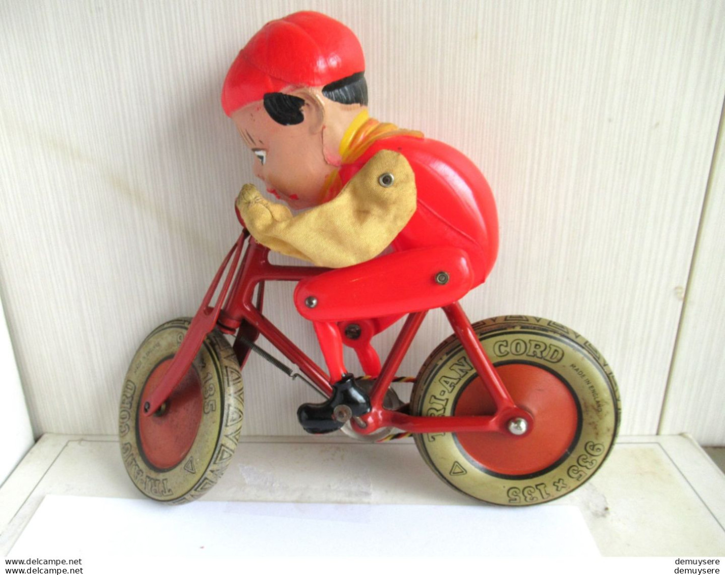 0404 19 LADE 76 -Triang-Cord Gyro Cycle, 1930, Blikfiets , Plastic Ruiter - Triang-Cord Gyro Cycle, 1930, Vélo En étain, - Toy Memorabilia