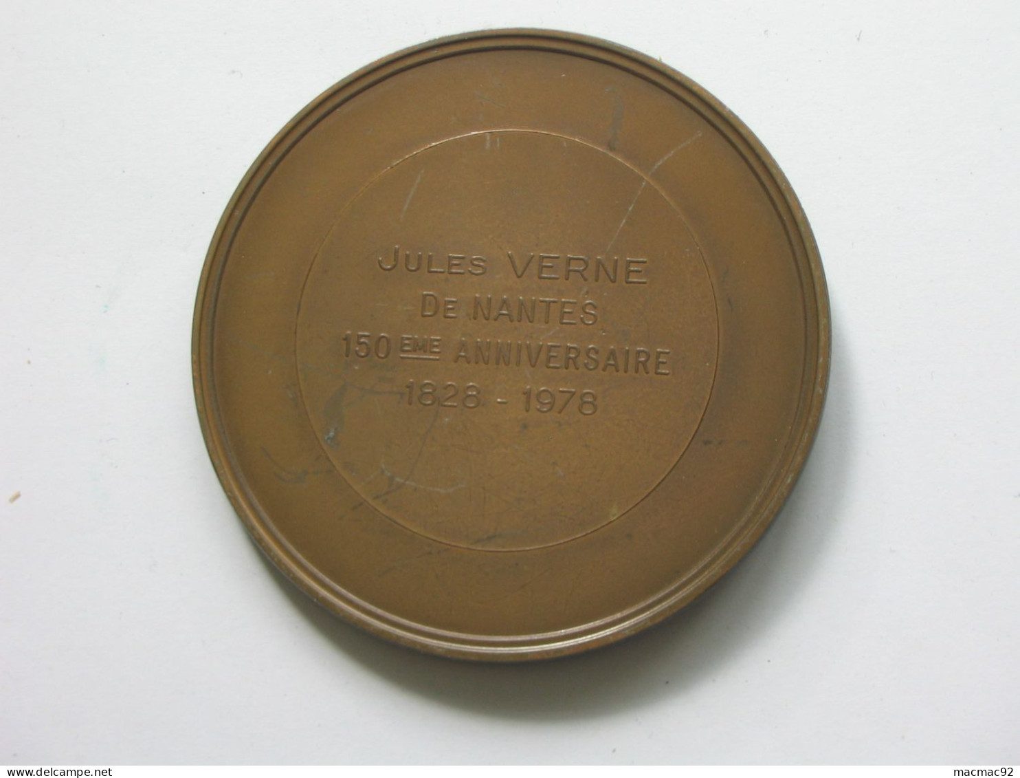 Médaille JULES VERNE DE NANTES 150 Eme Anniversaire 1828-1905   **** EN ACHAT IMMEDIAT **** - Royal / Of Nobility