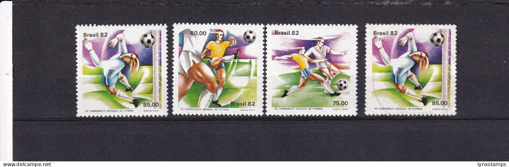 SA06 Brazi 1982 Football World Cup - Spain Used And Mint Stamps - Usati