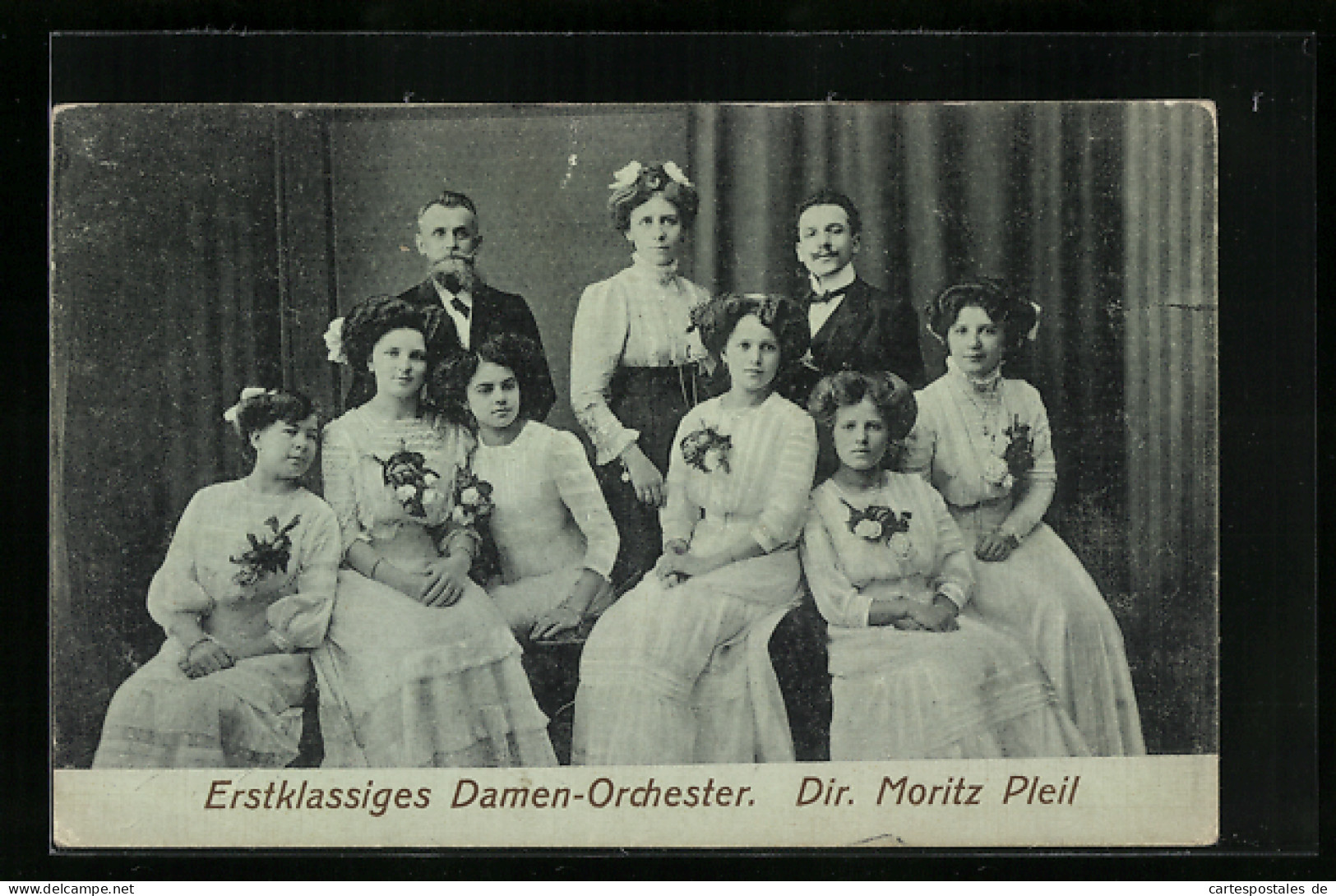 AK Erstklassiges Damen-Orchester, Dir. Moritz Pleil  - Muziek En Musicus