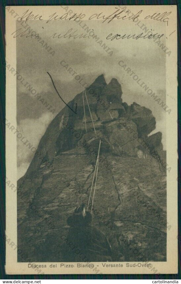 Verbania Macugnaga Pizzo Bianco Alpinismo Cartolina ZC6294 - Verbania