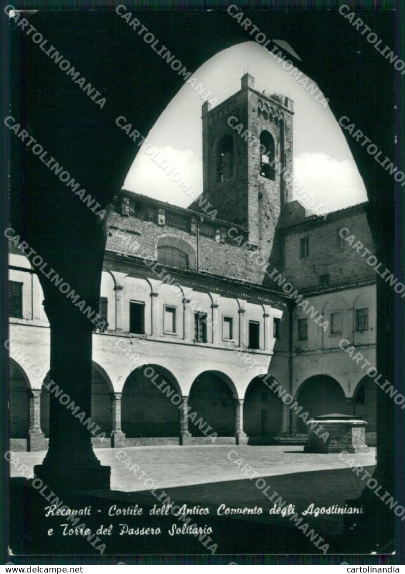 Macerata Recanati Convento Passero Solitario Leopardi FG Foto Cartolina KB5165 - Macerata