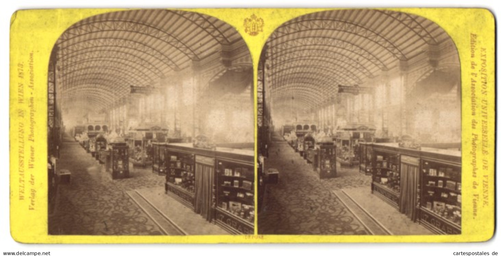 Stereo-Fotografie Wiener Photogr.-Association, Wien, Weltausstellung Wien 1873, Ausstellungshalle Mit Wiener Meerschaum  - Stereoscopic