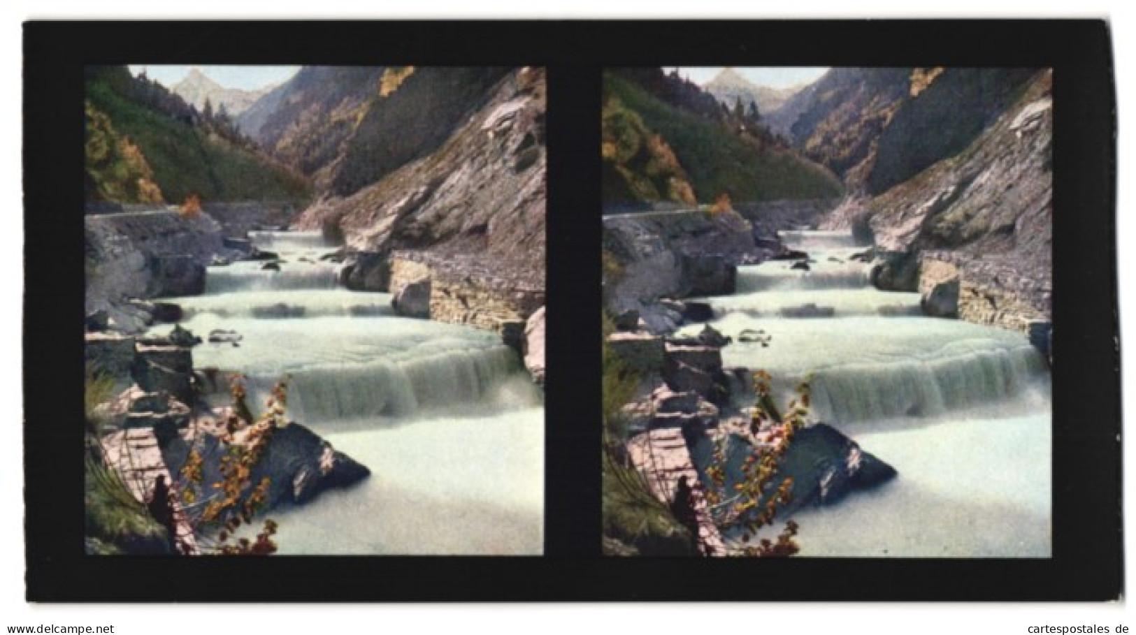 Stereo-Fotografie Chromoplast-Bild Nr. 113, Ansicht Zermatt, Motiv Aus Dem Mattervisp- Tal Mit Dem Mattervisp  - Fotos Estereoscópicas
