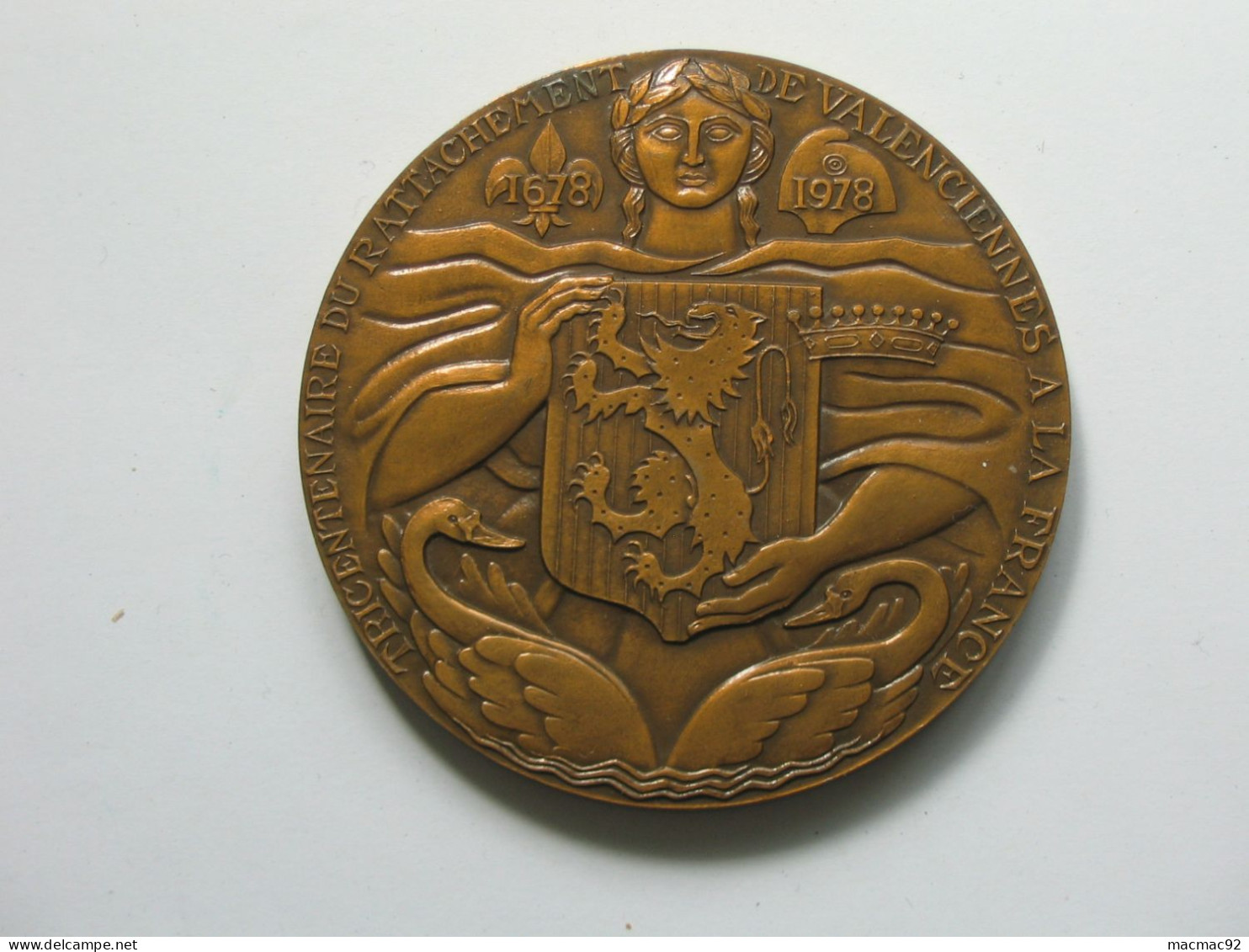 Médaille Tricentenaire Du Rattachement De Valenciennes à La France 1678-1978   **** EN ACHAT IMMEDIAT **** - Adel