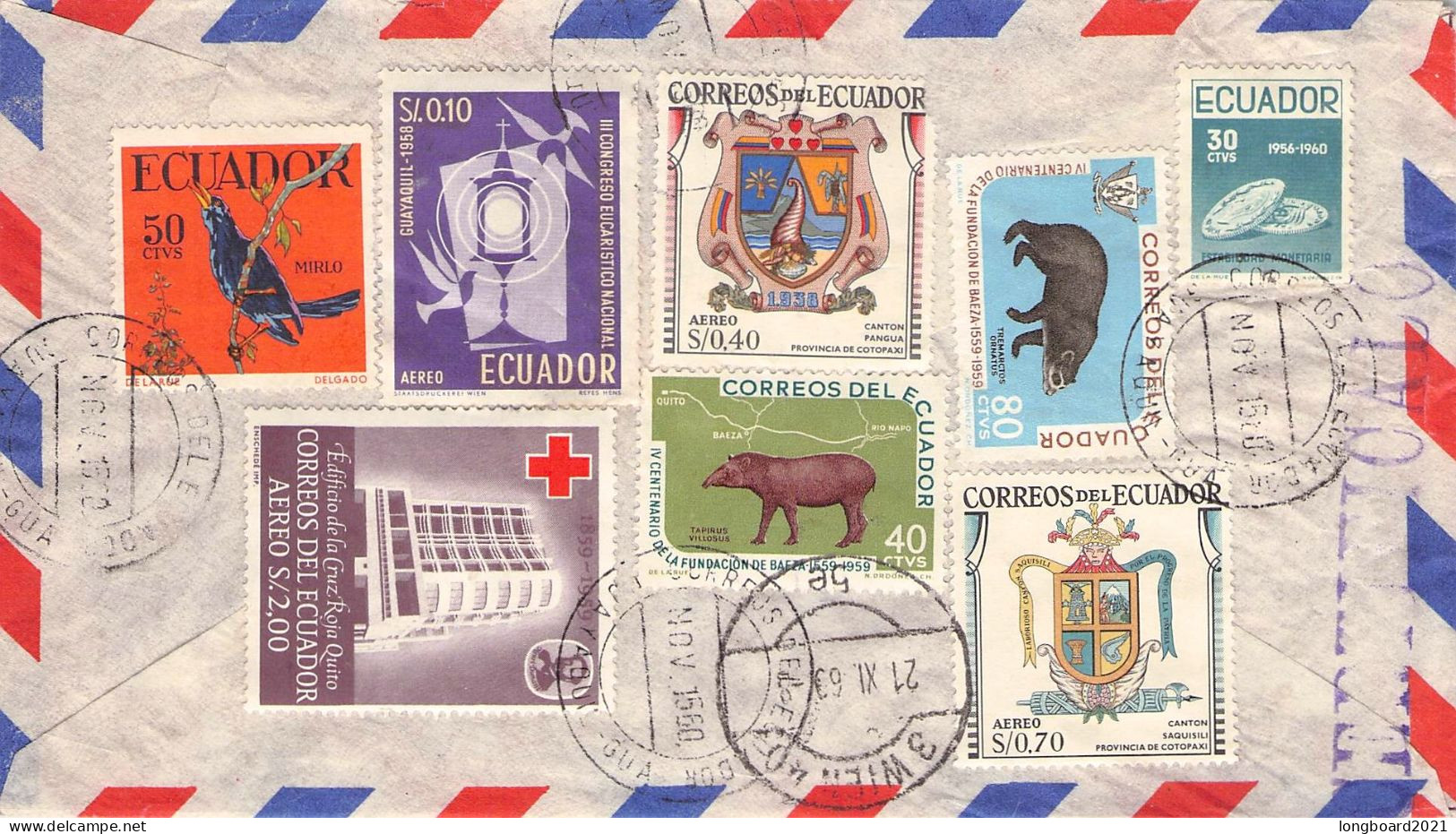 ECUADOR - AIRMAIL - VIENNA 1963 / 6187 - Equateur