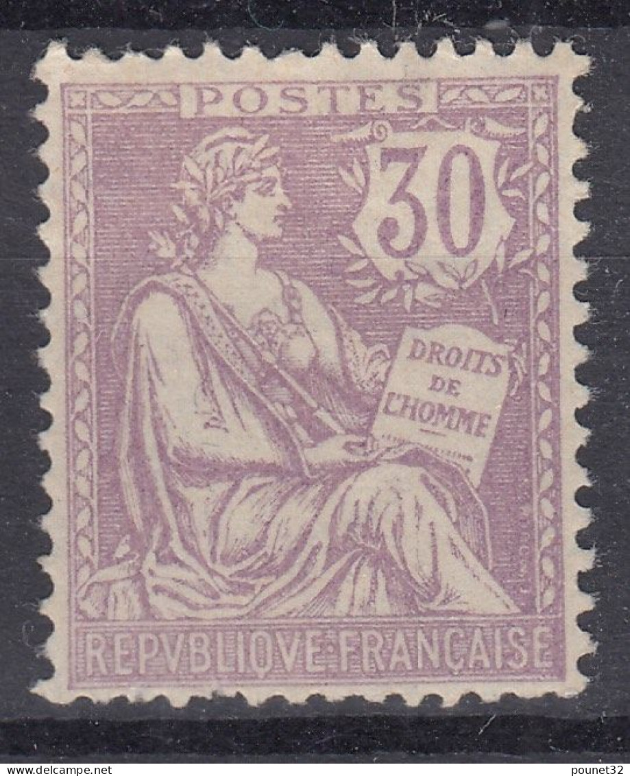 FRANCE MOUCHON 30c VIOLET N° 128 NEUF * GOMME LEGERE TRACE CHARNIERE - COTE 350 € - 1900-02 Mouchon