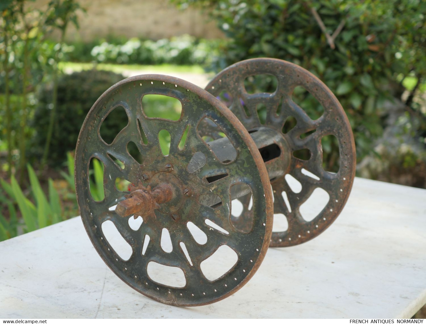 ARMÉE ALLEMANDE - Nachrichten Dienst Tambour Dérouleur touret fil téléphonique  NORMANDIE 44 WWII refA