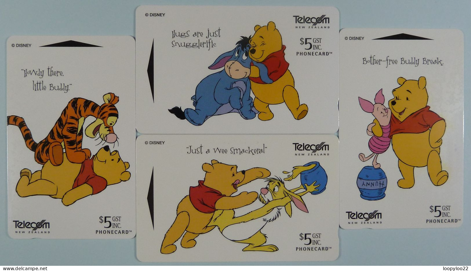 New Zealand - GPT - Set Of 4 - Disney's Winnie The Pooh Part 2 - $5 - Mint - New Zealand