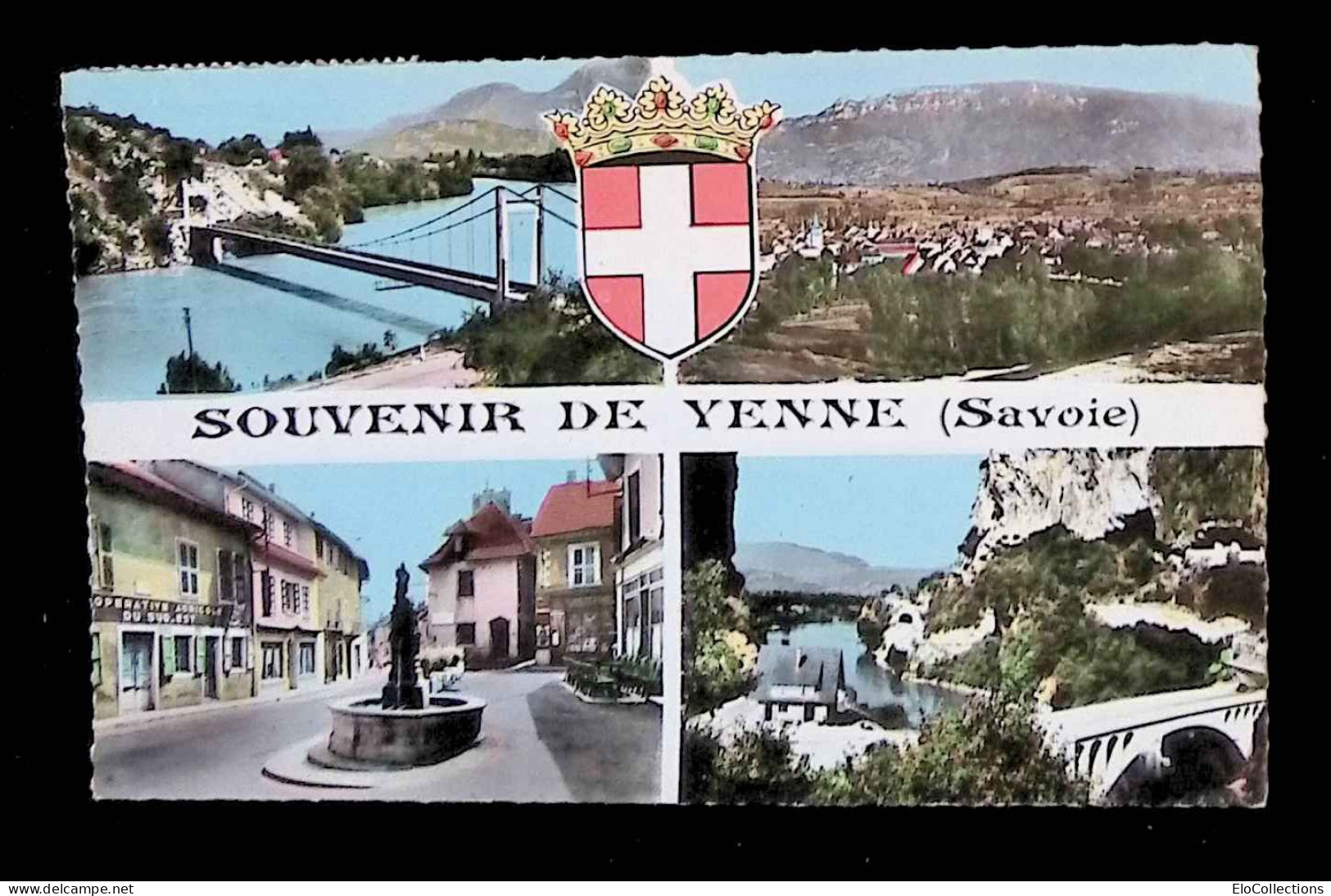 Cp, 73, Souvenir De Yenne, Voyagée, Ed. Combier, Multi Vues - Yenne
