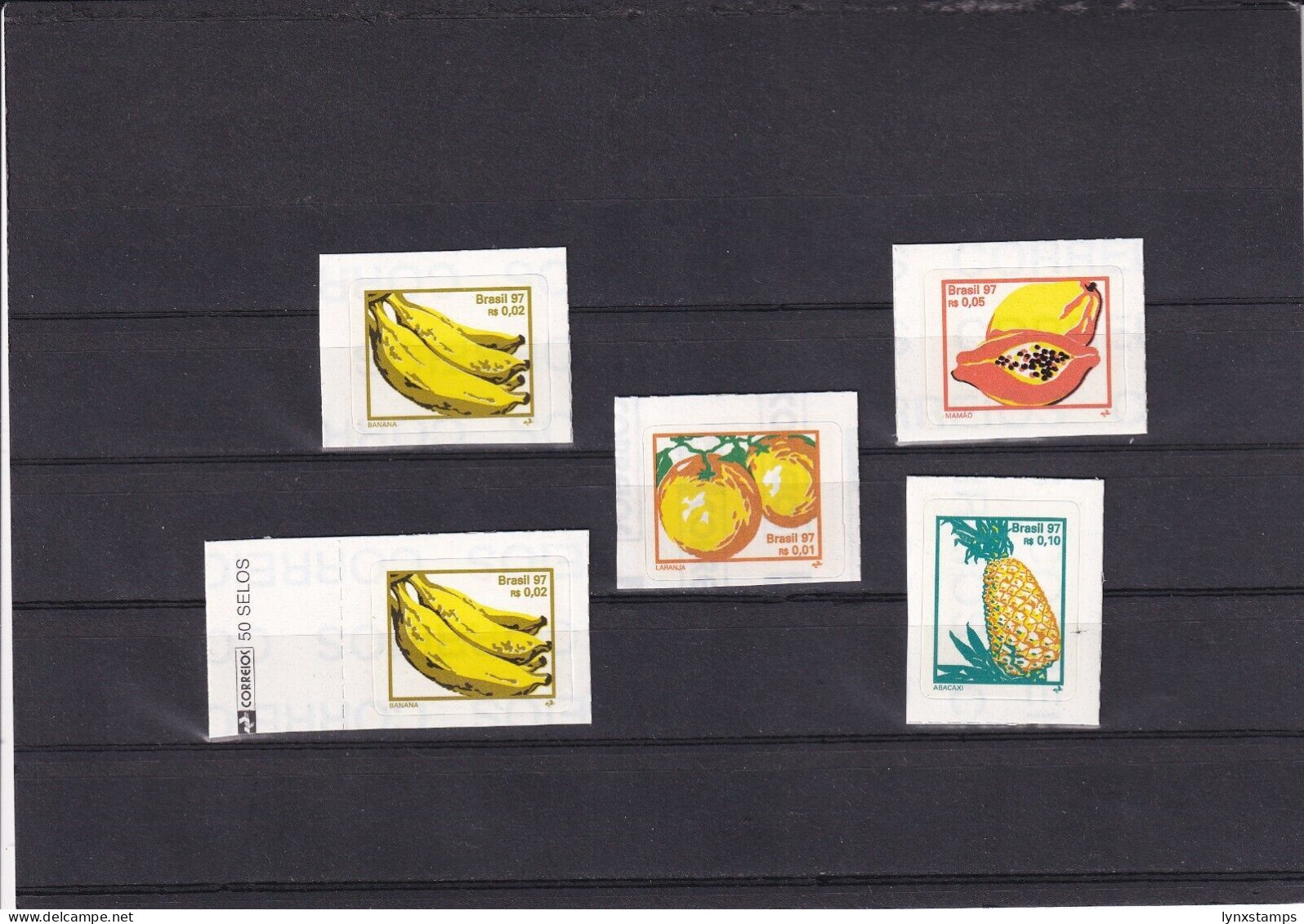 SA06 Brazil 1997 Fruits Self-Adhesive Stamps - Unused Stamps