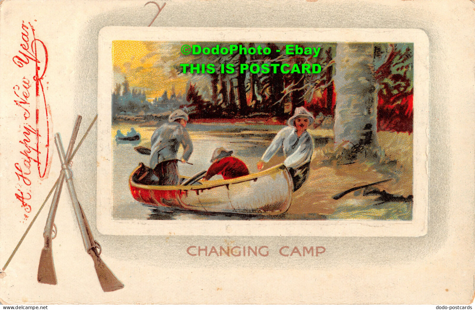 R412166 Changing Camp. A Happy New Year. B. B. London. Series No. E82. 1910 - Sonstige & Ohne Zuordnung