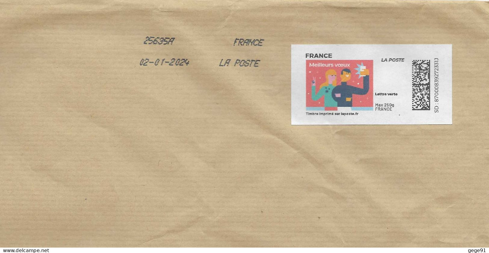 Montimbrenligne _ Affranchissement Par Internet - Fêtes De Fin D'année - Selfie - Photo - Enveloppe Entière - Druckbare Briefmarken (Montimbrenligne)