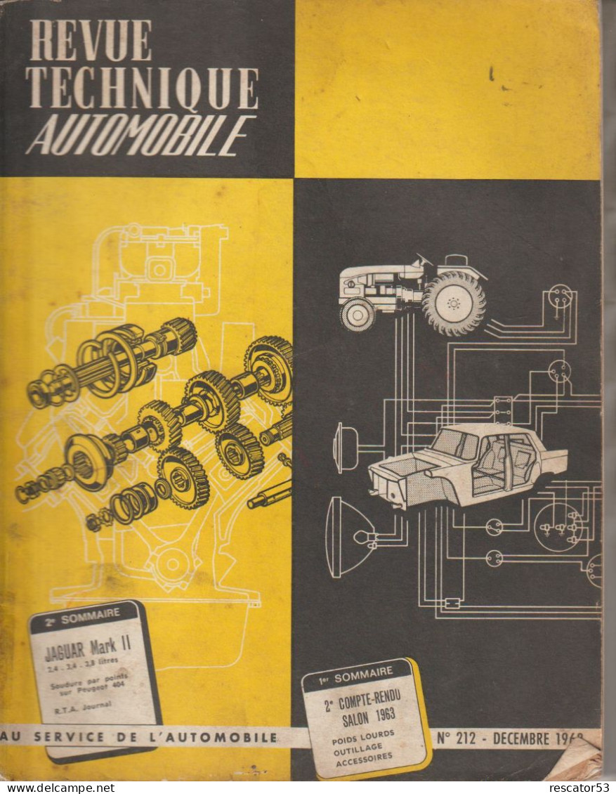 Revue Technique Automobile N°212 Jaguar MarKII - Voitures