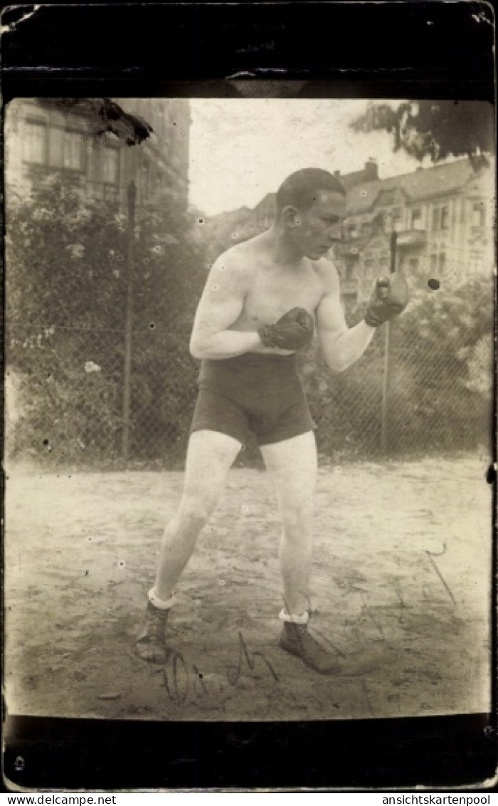 Photo CPA Boxer Erich Kohler, Berlin 1926, Portrait, Autogramm - Autres & Non Classés