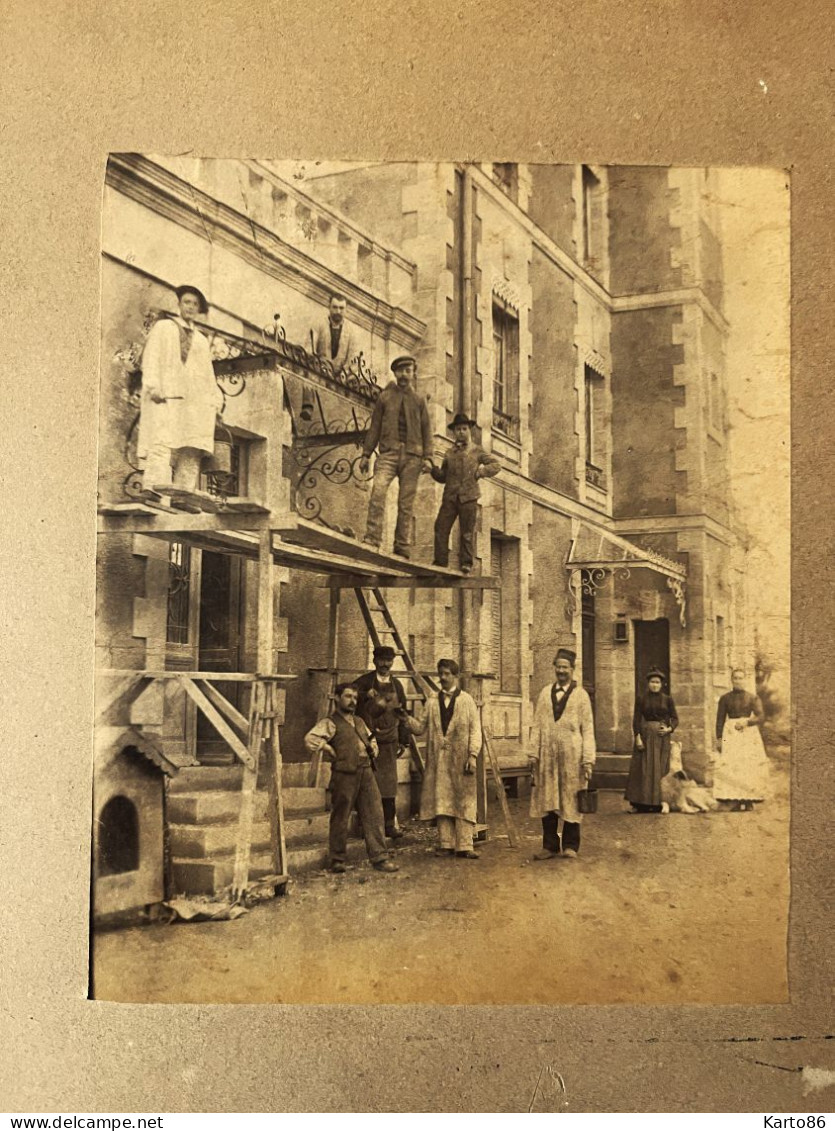 Fougères * RARE Photo Début 1900 * Installation D'une Marquise Chez PACORY Propriété De La Corderie * Photographe RUPPE - Fougeres